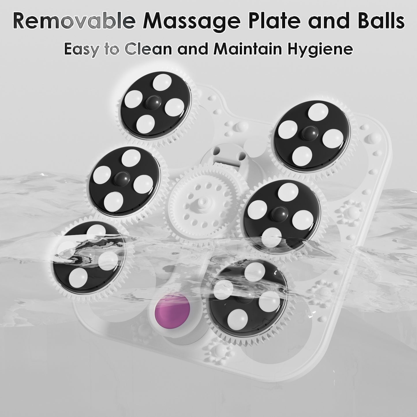 Beinilai Collapsible Foot Spa Electric Rotary Massage,Foot Bath with Heat,Tem Control,Bubbles, and 24 Motorized Shiatsu Massage Balls  for Feet Stress Relief-Black